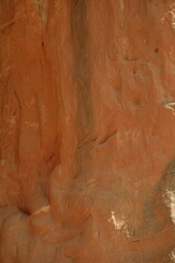 Engravings in wall at the Belly of the Dragon hike in Kanab Utah