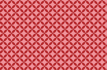 日本の伝統文様の背景・赤とピンクの七宝文様のパターン・スウォッチパネルにパターンあり