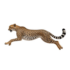 Powerful Cheetah in Mid Stride Graceful Running Wild Cat Spotted Feline Animal Image
