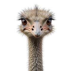 Curious Ostrich Portrait Close Up of a Fluffy Bird s Face