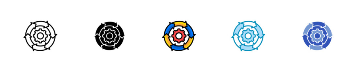 Six Sigma  Icon Set Multiple Style Collection