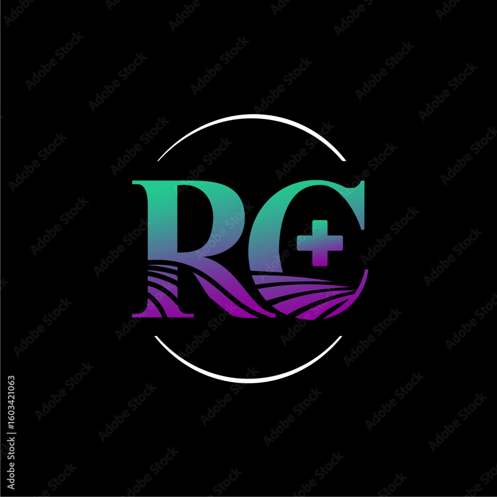 Aufkleber Abstract logo with the letters 