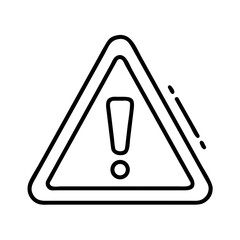 Exclamation mark triangle warning sign vector illustration attention alert caution hazard risk danger sign icon symbol design