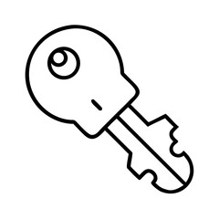Unlock security with a simple key icon: vector graphic for access control and safety design needs