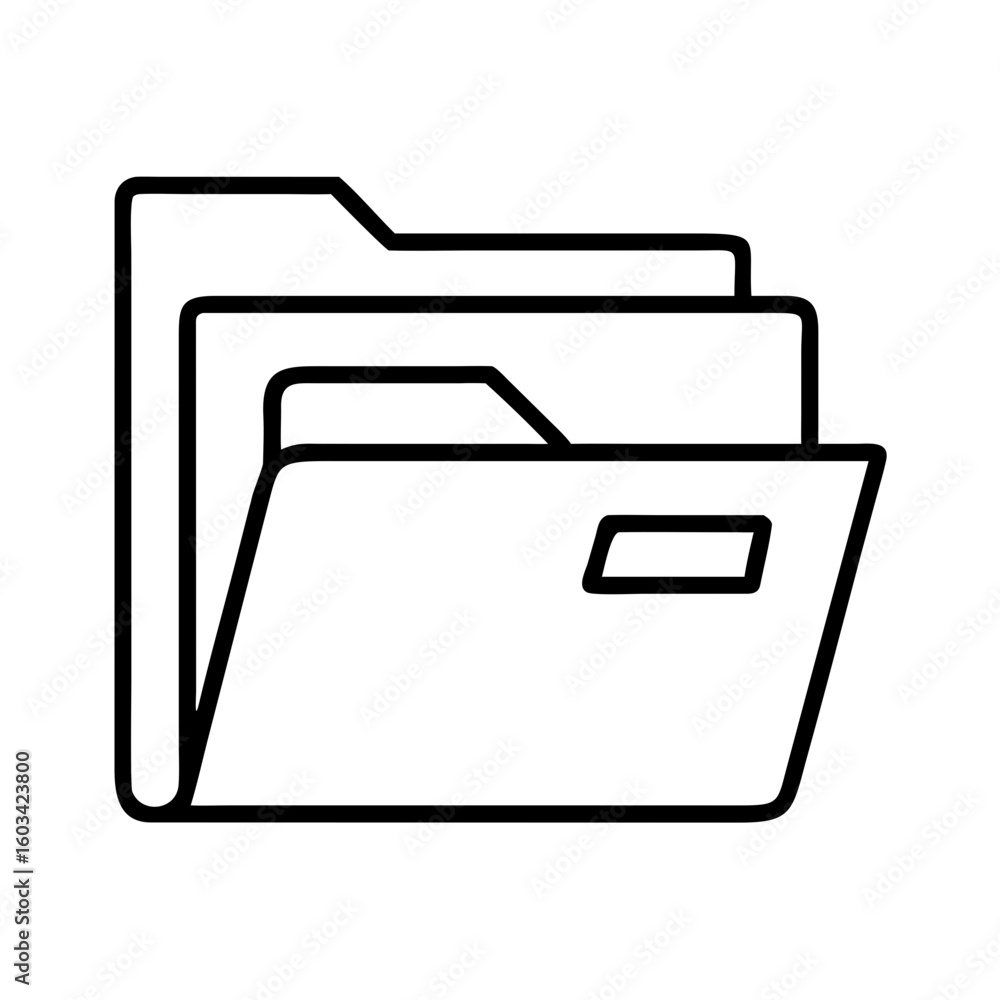 Poster folder icon vector illustration of file document directory storage archive information data manageme