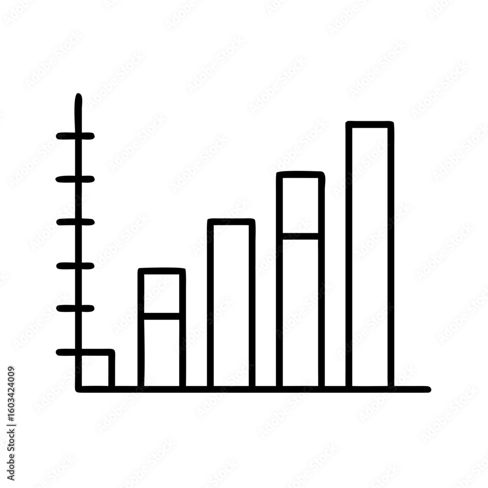 Poster bar graph chart diagram infographic data analysis statistics business growth report increase trend