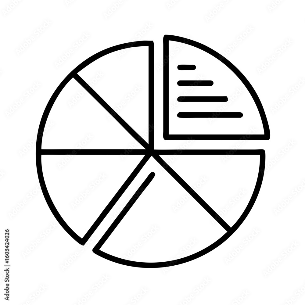 Poster pie chart diagram infographic data analysis business report presentation statistics vector icon