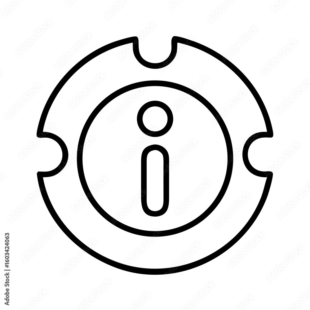 Aufkleber information icon vector graphic, help and support sign, faq symbol, info button design element vecto