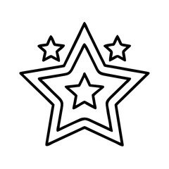 Obraz premium Star outline vector graphic with multiple stars for design projects and creative applications
