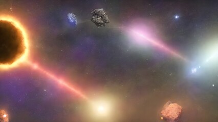 Cosmic event near black hole