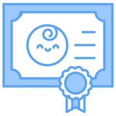 Certificate Blue Icon