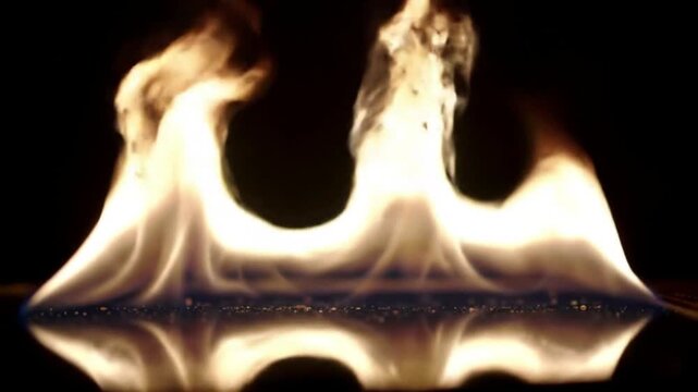 Fiery Flames Dance with Intense Heat and Light