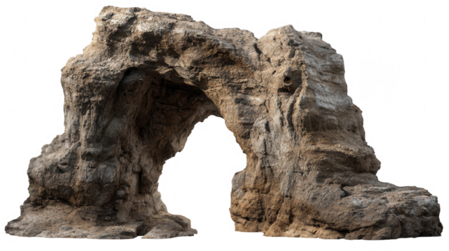 a rock arch, isolated on a white background, png, transparent