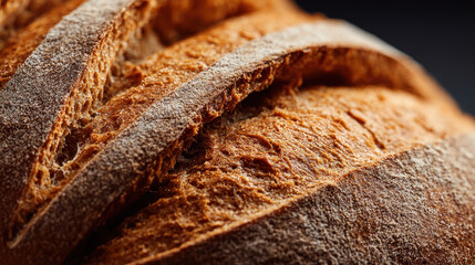 Freshly baked whole wheat bread, showcasing its rich texture and inviting aroma, makes delightful, comforting impression