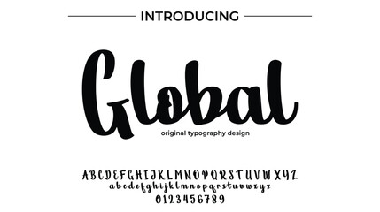Global - Elegant Script Font for Smooth Handwritten Design and Creative Typography