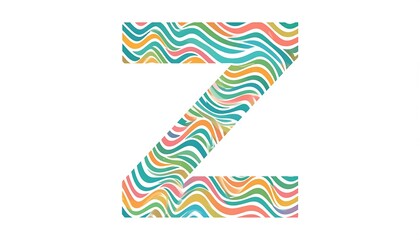 Naklejka premium Colorful letter Z design