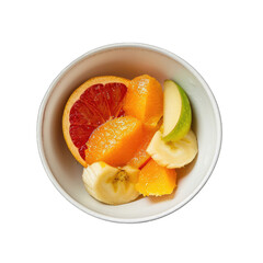 Colorful fruit salad in small bowl