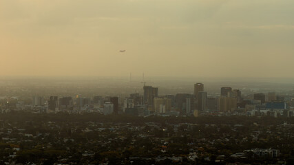 Fototapeta premium Adelaide city skyline at dusk, South Australia