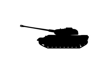 Fototapeta premium Military tank, Military tank vehicle silhouette, Tank vector
