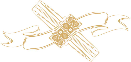 Ribbon illustration background wedding ring