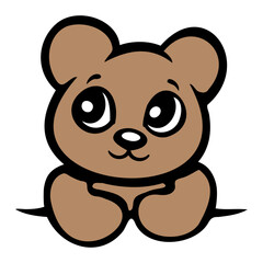 Bear Behind Fence Pocket Bag Hiding Looking Out