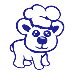 Bear BBQ Sausage Barbecue Chef's Hat Cook Hunger