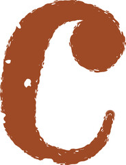 Grunge Style Letter C