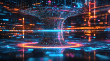 Futuristic digital vortex