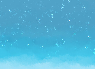 Watercolor illustration of the night sky
