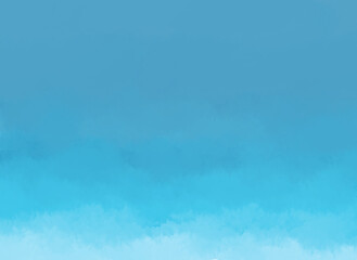 Watercolor background with blue sky