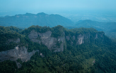 Aerial view of landscape in dujiangyan,Sichuan province,China