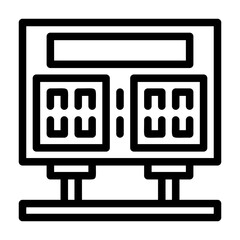 a collection of icons containing basketball such as basketballs, basketball hoops, scoreboards, and so on