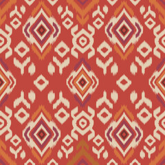Ethnic ikat tropical traditional pattern folk antique background.Art graphic print design for carpet fabric texture textile wallpaper background backdrop rug.Aztec geometric print,folk embroidery.