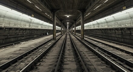 Obraz premium two sets of train tracks