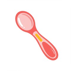Pink Baby Spoon Illustration