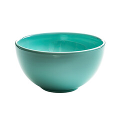 Teal round bowl, smooth surface, simple design