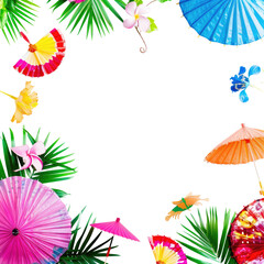 Vibrant tropical frame
