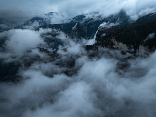 Aerial view of beautiful landscape in Tibet,China