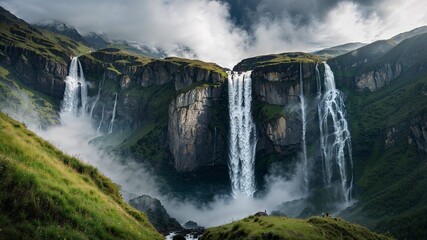Obraz premium waterfall in the mountains