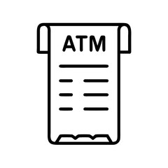 Fototapeta premium Close-up view of an ATM receipt. capturing every detail of the printed text and structure of the bill.