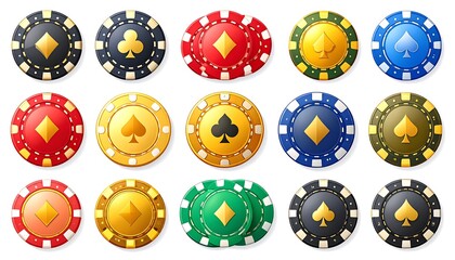 Collection of casino poker chips