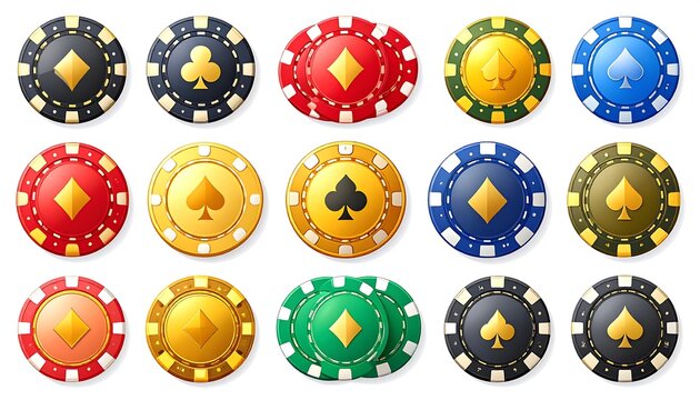 Collection of casino poker chips