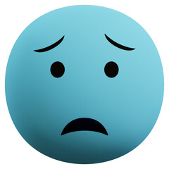 anxious emoticon 3D