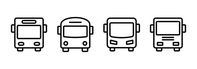 Bus icon logo design. bus sign and symbol