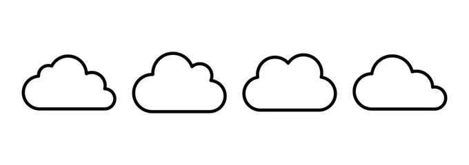 Cloud icon logo design. cloud sign and symbol