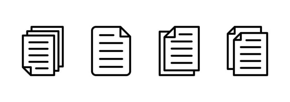 Document icon logo design. Paper sign and symbol. File Icon