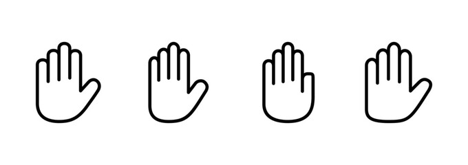 Hand icon logo design. hand sign and symbol. palm