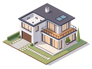 vector isometric house