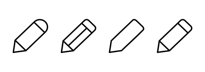 Pencil icon logo design. pen sign and symbol. edit icon vector