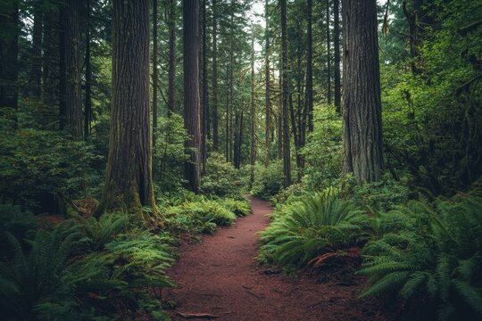 Greens of the Pacific Northwest found on a forest hiking trail